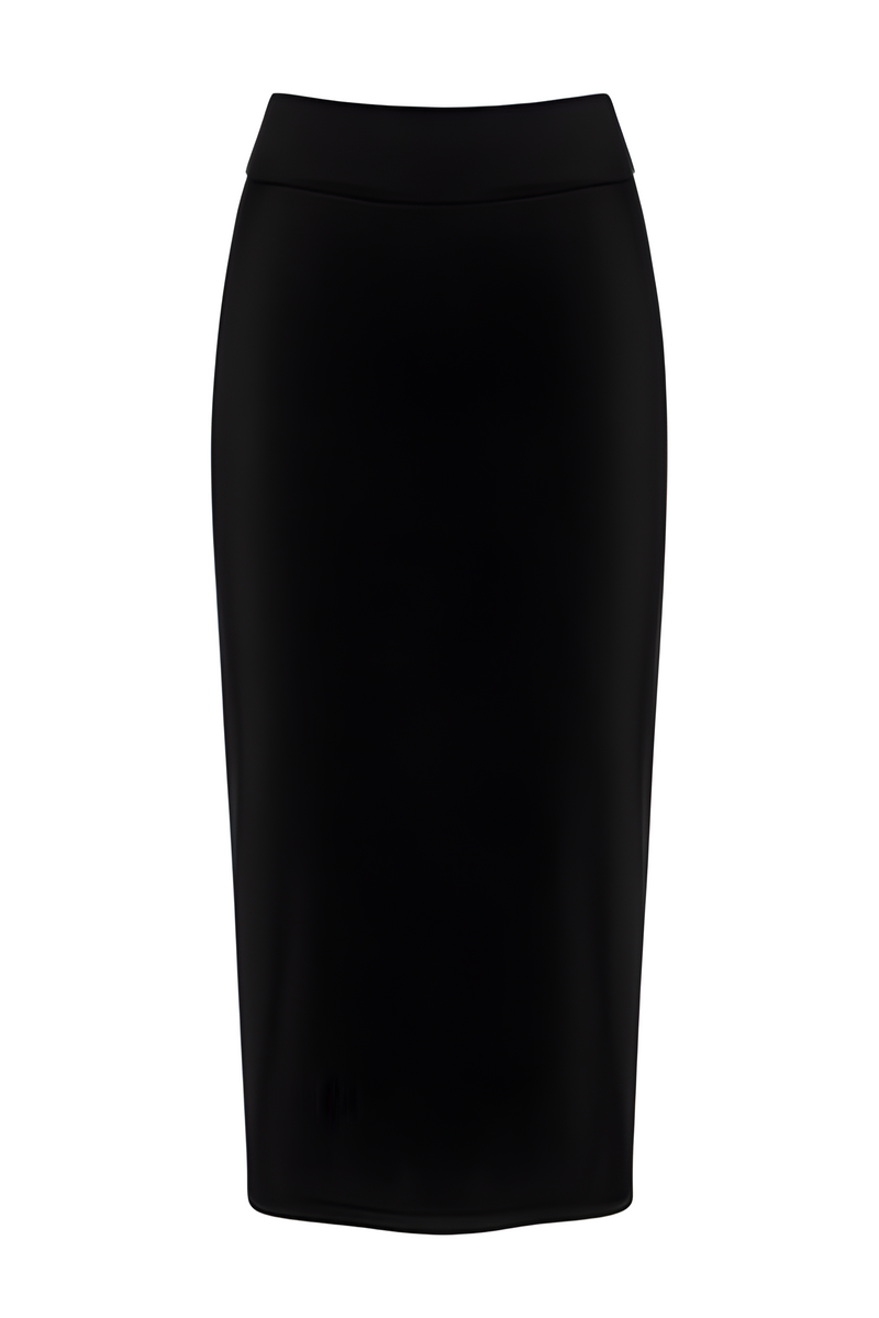 Foldover Black Pencil Skirt