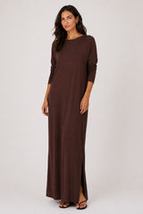 SF Maxi Dress ( Brown )