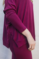 SF Maroon Long Sleeve T Shirt