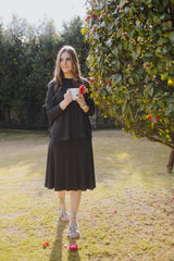 SF Foldover Charcoal Skirt