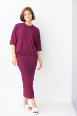 SF Maroon Skirt Leggings