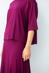 SF Foldover Maroon Skirt