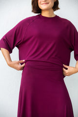 SF Foldover Maroon Skirt