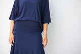 SF Foldover Navy Skirt