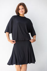 SF Foldover Black Skirt