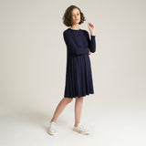 Laya Navy Dress - Sarah Feldman Modest Clothing
