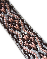 SF 2-Way Strap (Woven Beige, Coral & Dark Brown)
