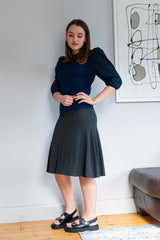 SF Foldover Charcoal Skirt