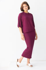 SF Maroon Skirt Leggings