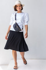 SF Foldover Black Skirt