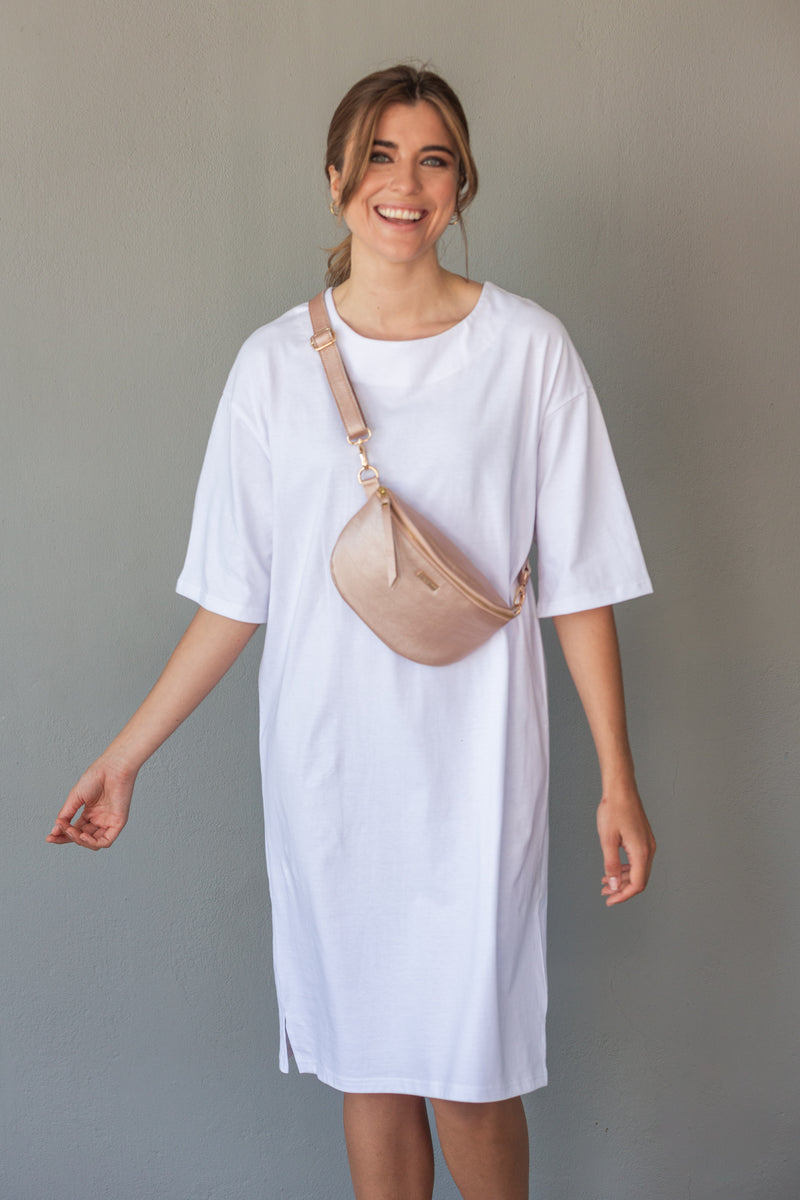 Oversized white best sale t shirt dress