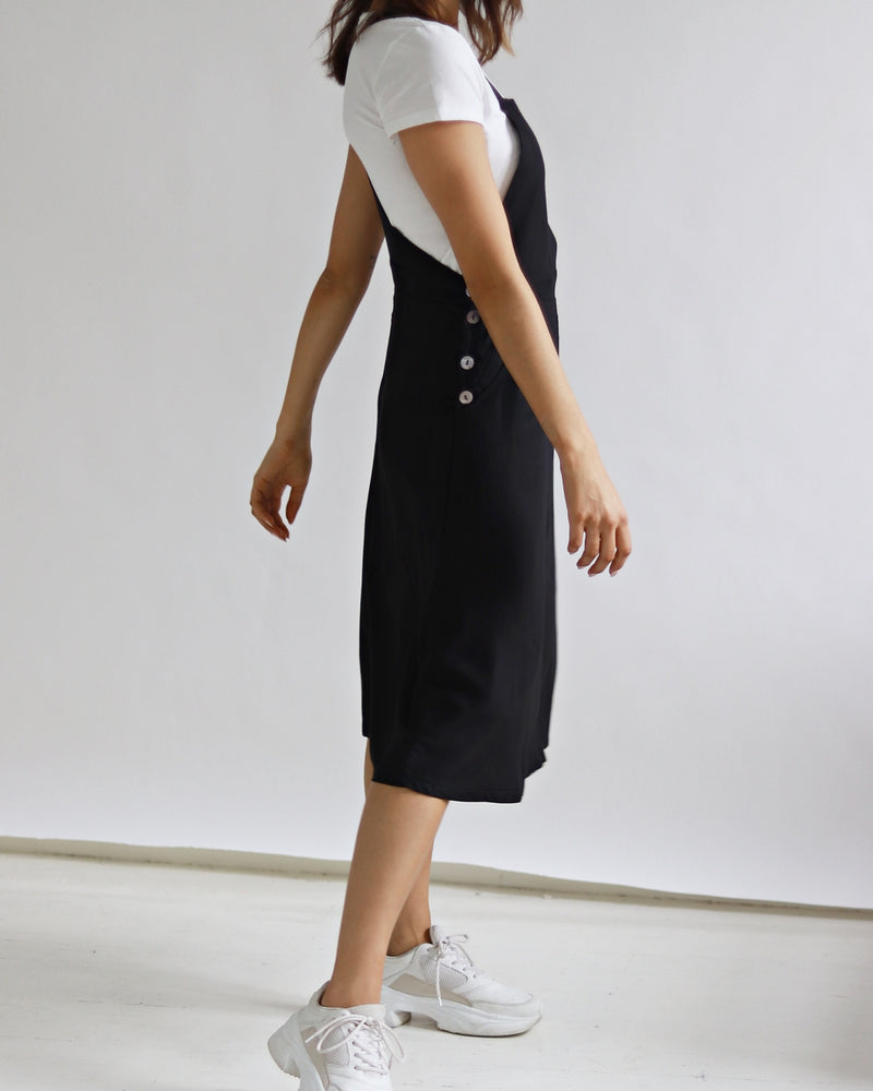 Ruth Black Pinafore - Sarah Feldman Modest Clothing