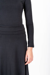 SF Poloneck Black - Sarah Feldman Modest Clothing