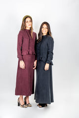Sapphira Washed Black Frill Dress - Sarah Feldman Modest Clothing