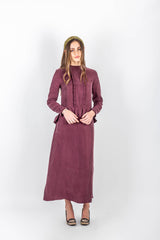 Sapphira Mulberry Frill Dress - Sarah Feldman Modest Clothing