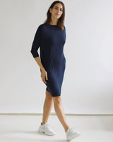Yaffa Navy Dress - Sarah Feldman Modest Clothing